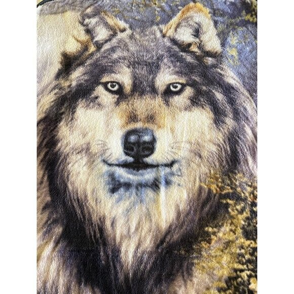 Northwest Wolf Variant 2 Plush Reversible Throw Blanket 60”x50” Animal Print - Picture 5 of 6